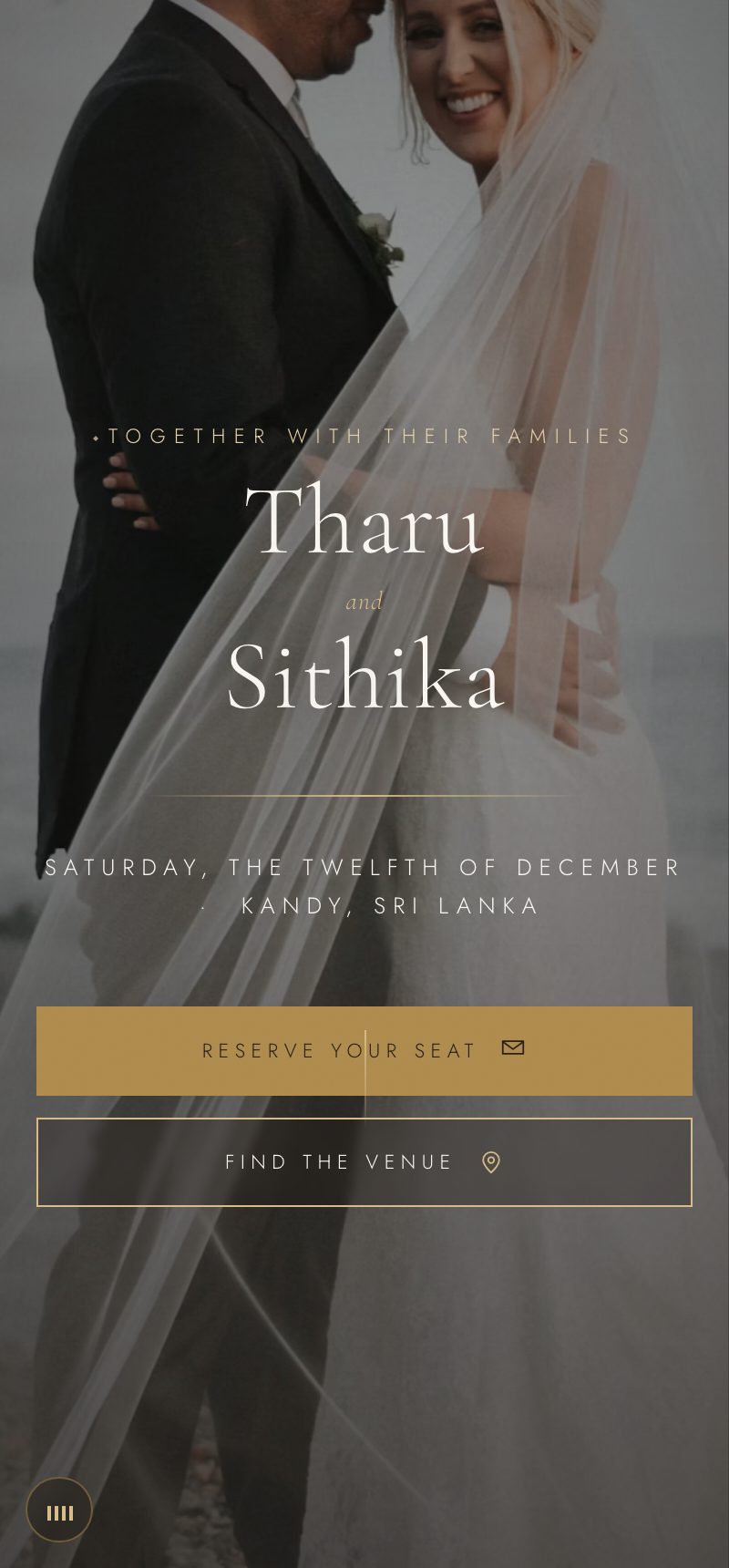 The invitation's the arrival screen